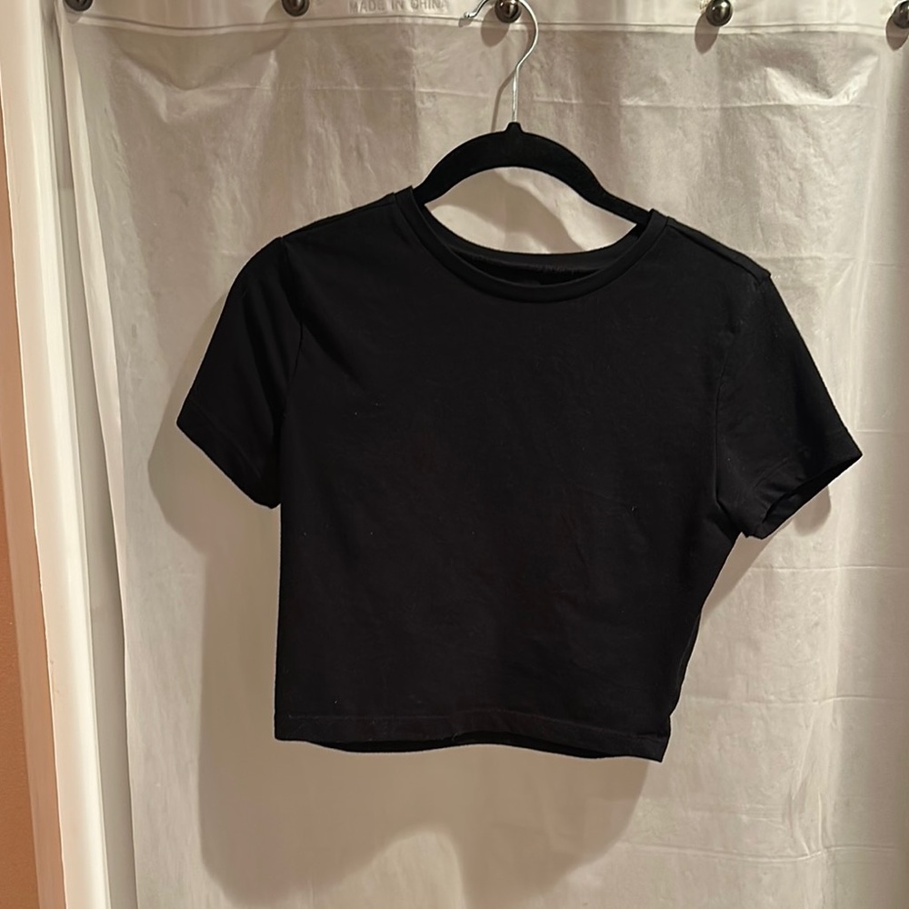 Wild Fable Classic Black Crop Top Size M